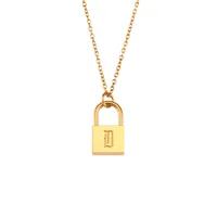 Wholesale Jewelry Fashion Letter 304 Stainless Steel 18K Gold Plated Plating Necklace sku image 5