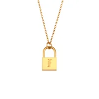 Wholesale Jewelry Fashion Letter 304 Stainless Steel 18K Gold Plated Plating Necklace sku image 6