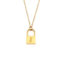 Wholesale Jewelry Fashion Letter 304 Stainless Steel 18K Gold Plated Plating Necklace sku image 7