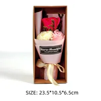 3 Roses Carnation Soap Bouquet 520 Mother's Day Gift main image 5
