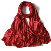Women's Streetwear Solid Color Satin Winter Scarves sku image 2