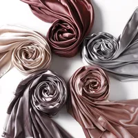 Women's Streetwear Solid Color Satin Winter Scarves main image 5