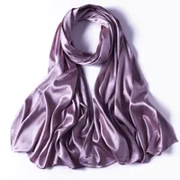 Women's Streetwear Solid Color Satin Winter Scarves sku image 7