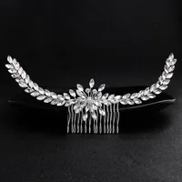 Fashion Luxury Rhinestone Hand-inserted Hair Comb Wholesale sku image 1