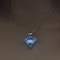 Fashion Hot Sale Moon Represents My Heart Luminous Necklace Heart Pendant Wholesale Nihaowholesale sku image 9