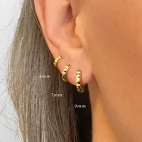 1 Piece 925 Sterling Silver Round Hoop Earrings main image 2