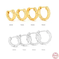 1 Piece 925 Sterling Silver Round Hoop Earrings main image 1