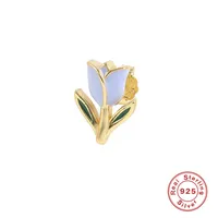 1 Piece 925 Sterling Silver Flower Ear Studs sku image 7