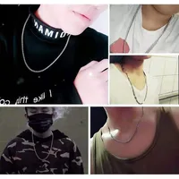 Hip-hop Geometric Solid Color Titanium Steel Polishing Necklace 1 Piece main image 2