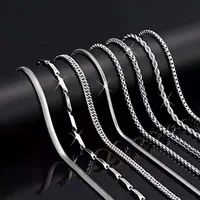 Hip-hop Geometric Solid Color Titanium Steel Polishing Necklace 1 Piece main image 3