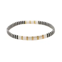 Cross-border New Arrival Twin Hand Jewelry Bohemian Beach Style Spring And Summer Tila Rainbow Small Bracelet For Women sku image 5