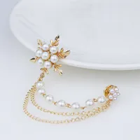 Fashion Flower Alloy Plating Artificial Pearls Women's Brooches main image 4