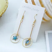 Ocean Blue Ins Wind Moon Cosmic Earrings Nhsd156850 sku image 14