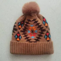 Women's Fashion Color Block Pom Poms Eaveless Wool Cap sku image 17