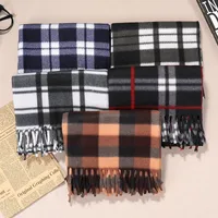Women's Fashion Plaid Double-sided Velvet Tassel Winter Scarves main image 3
