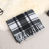 Women's Fashion Plaid Double-sided Velvet Tassel Winter Scarves sku image 3
