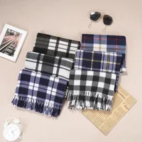 Women's Fashion Plaid Double-sided Velvet Tassel Winter Scarves main image 1