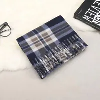 Women's Fashion Plaid Double-sided Velvet Tassel Winter Scarves sku image 8