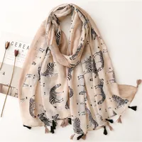 Bali Yarn Cotton Fruit Green Bright Yellow Leaf Printing Tassel Scarf Shawl sku image 20