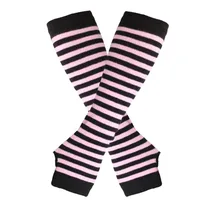 Women's Fashion Stripe Knitted Fabric Arm Sleeves sku image 20