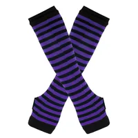 Women's Fashion Stripe Knitted Fabric Arm Sleeves sku image 22