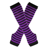 Women's Fashion Stripe Knitted Fabric Arm Sleeves sku image 13