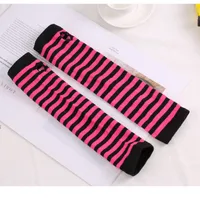 Women's Fashion Stripe Knitted Fabric Arm Sleeves sku image 9