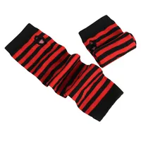 Women's Fashion Stripe Knitted Fabric Arm Sleeves sku image 6