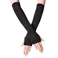 Women's Fashion Stripe Knitted Fabric Arm Sleeves sku image 38