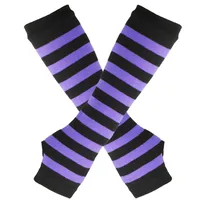 Women's Fashion Stripe Knitted Fabric Arm Sleeves sku image 21