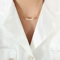 Wholesale Jewelry Pearl 304 Stainless Steel 18K Gold Plated Plating Necklace sku image 2