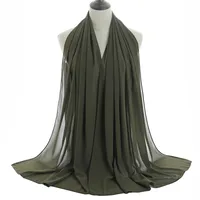 Malaysia New Breathable Pearl Chiffon Bubble Scarf Headscarf Solid Color Refreshing Sunscreen Chiffon Scarf Shawl sku image 63