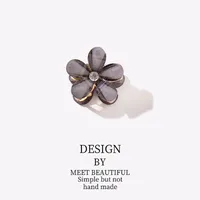 Crystal Five-petal Flower Small Clip Hair Bangs sku image 7