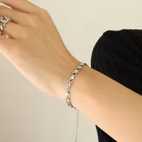 Wholesale Jewelry Printing 304 Stainless Steel No Inlaid 18K Gold Plated sku image 5