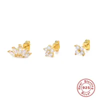 1 Set 925 Sterling Silver Zircon Devil'S Eye Star Flower Earrings sku image 6