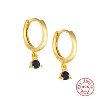 1 Pair 925 Sterling Silver Geometric Drop Earrings sku image 3