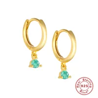 1 Pair 925 Sterling Silver Geometric Drop Earrings sku image 6