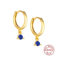 1 Pair 925 Sterling Silver Geometric Drop Earrings sku image 5