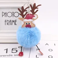 Cute Santa Claus Imitate Rex Rabbit Fur Sewing Unisex Keychain 1 Piece main image 3