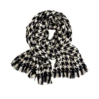 Women's Fashion Houndstooth Polyester Scarf main image 4