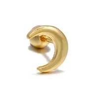 Moon Green Zircon Screw Ball Piercing Ear Bone Earring sku image 3
