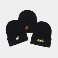 Unisex Simple Style Fruit Flower Crimping Wool Cap main image 2