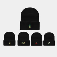 Unisex Simple Style Fruit Flower Crimping Wool Cap main image 1