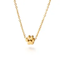 Wholesale Jewelry Simple Style Korean Style Animal Paw Print Titanium Steel 18K Gold Plated Plating Bracelets Earrings Necklace sku image 17