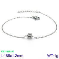 Wholesale Jewelry Simple Style Korean Style Animal Paw Print Titanium Steel 18K Gold Plated Plating Bracelets Earrings Necklace sku image 3