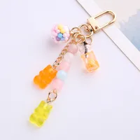 Cute Bear Resin Metal Women's Bag Pendant Keychain main image 4
