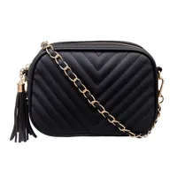 Women's Small Pu Leather Solid Color Fashion Square Zipper Crossbody Bag main image 1