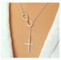 Simple Style Cross Alloy Plating Women's Necklace 1 Piece sku image 1