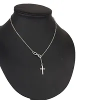Simple Style Cross Alloy Plating Women's Necklace 1 Piece main image 3