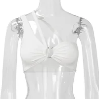JFL21175 American Sexy Spice Camisole  Women's Fashion Hollow Short Top Women's Hair sku image 6